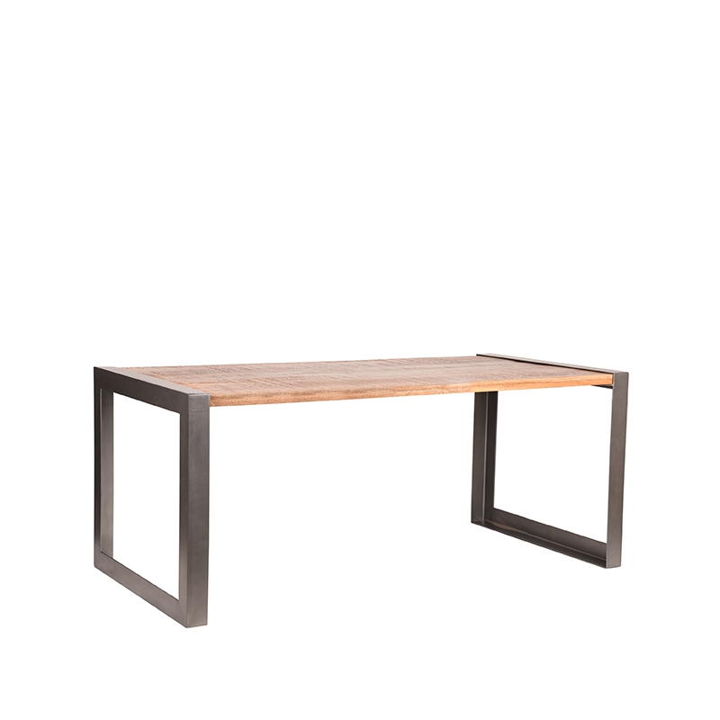 Eetkamertafel Factory Naturel Rough - Mangohout - LABEL51