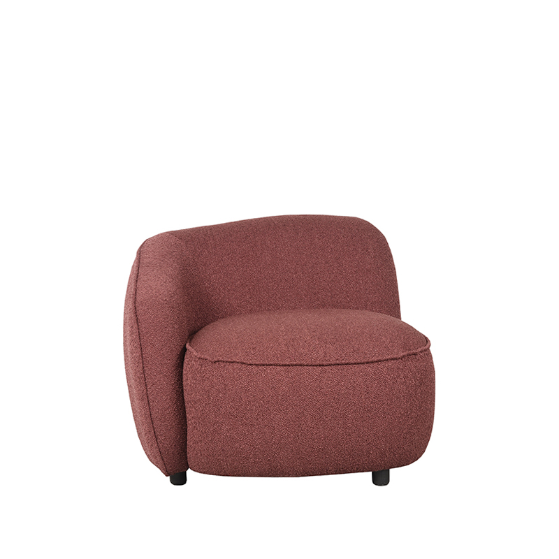 Fauteuil Livo Rood Winered - Boucle - Fauteuil - LABEL51