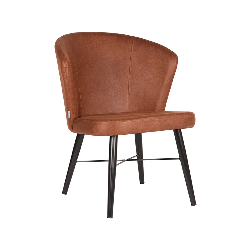 Fauteuil Wave Bruin Cognac - Microfiber - LABEL51