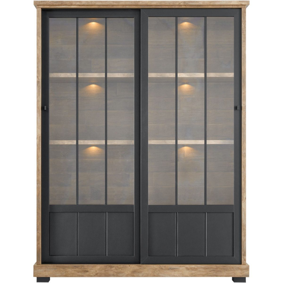 Vitrinekast Ladonia - Bruin - Hout - Modern - Profijt Meubel