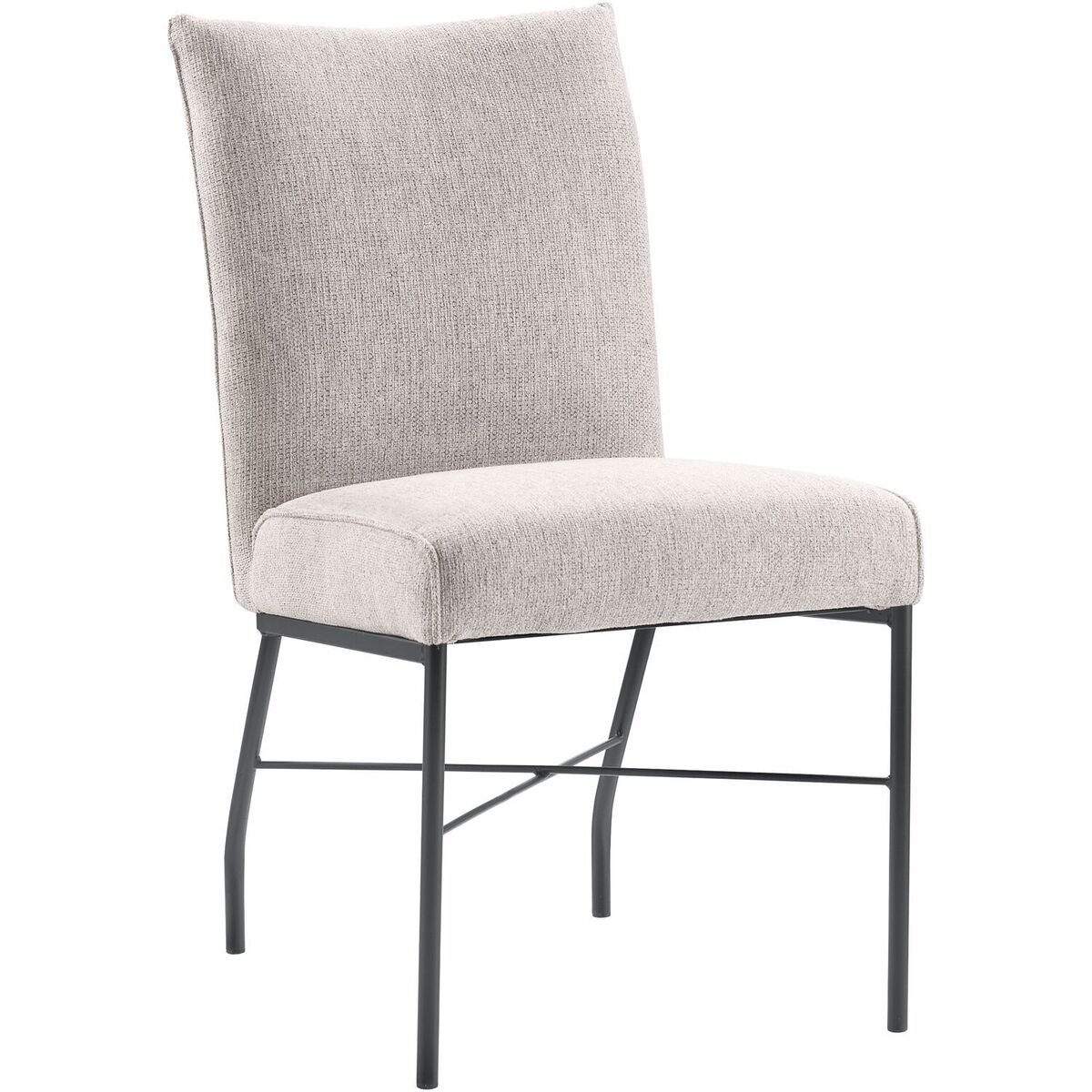 Eetkamerstoel Myro - Wielen - Zonder armleuning - Grijs - Stof - Modern - Profijt Meubel