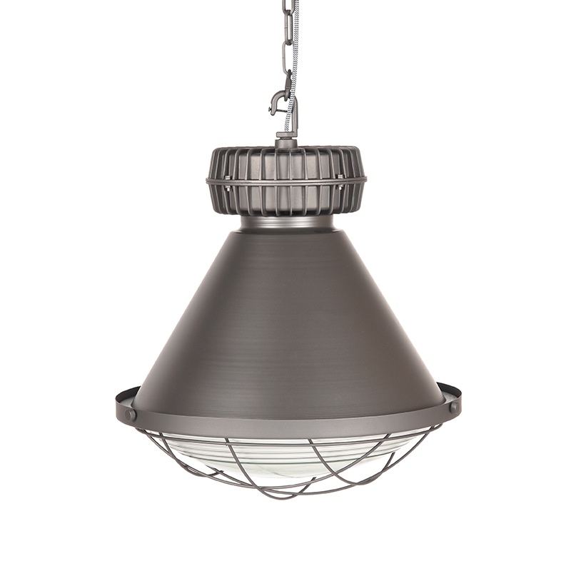 Hanglamp Duisburg Grijs Burned Steel - Metaal - LABEL51