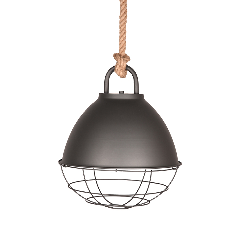 Hanglamp Korf Grijs Burned Steel - Metaal - LABEL51