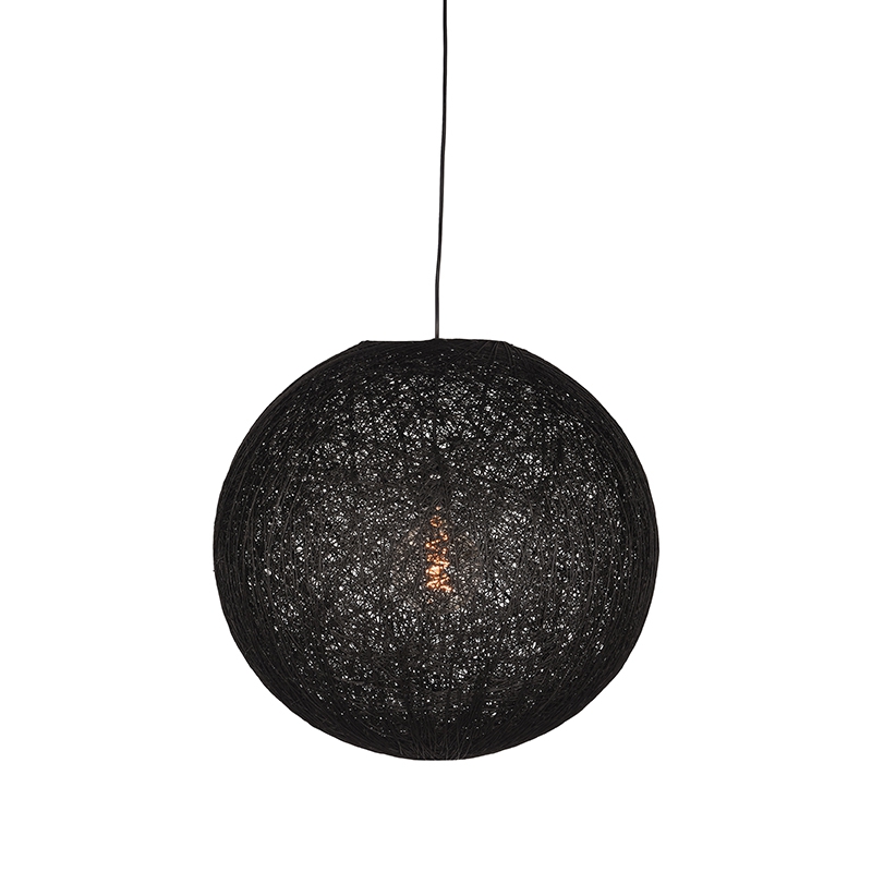 Hanglamp Twist Zwart - Vlas - LABEL51