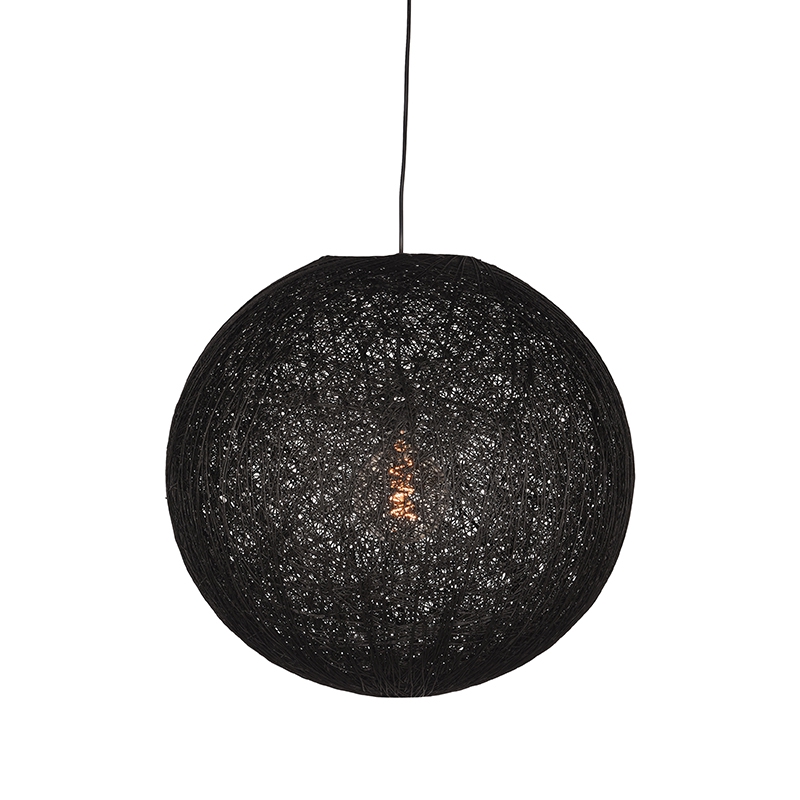 Hanglamp Twist Zwart - Vlas - LABEL51