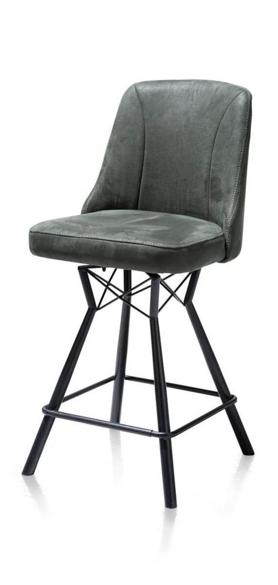 Barkruk Eefje Groen - Microfiber - Happy at Home