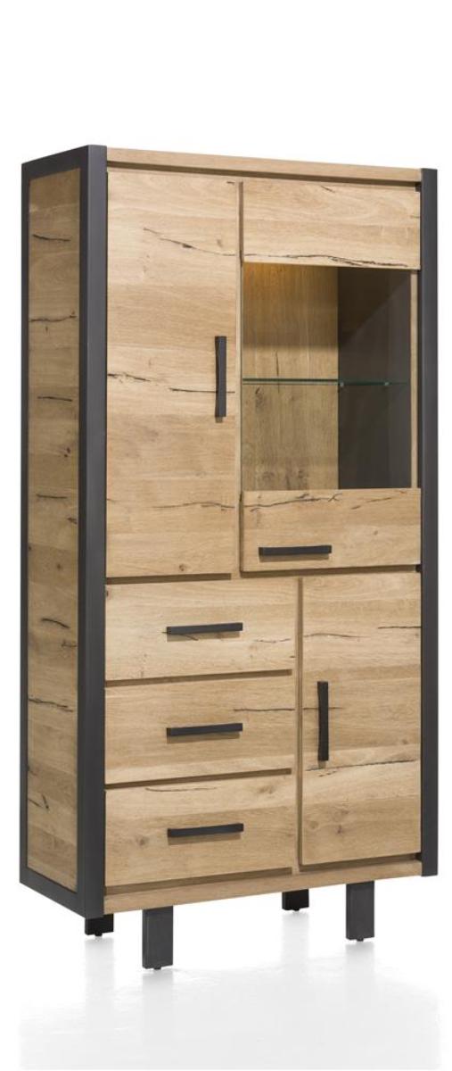 Vitrinekast Brooklyn Naturel Hout - Eiken - Happy at Home
