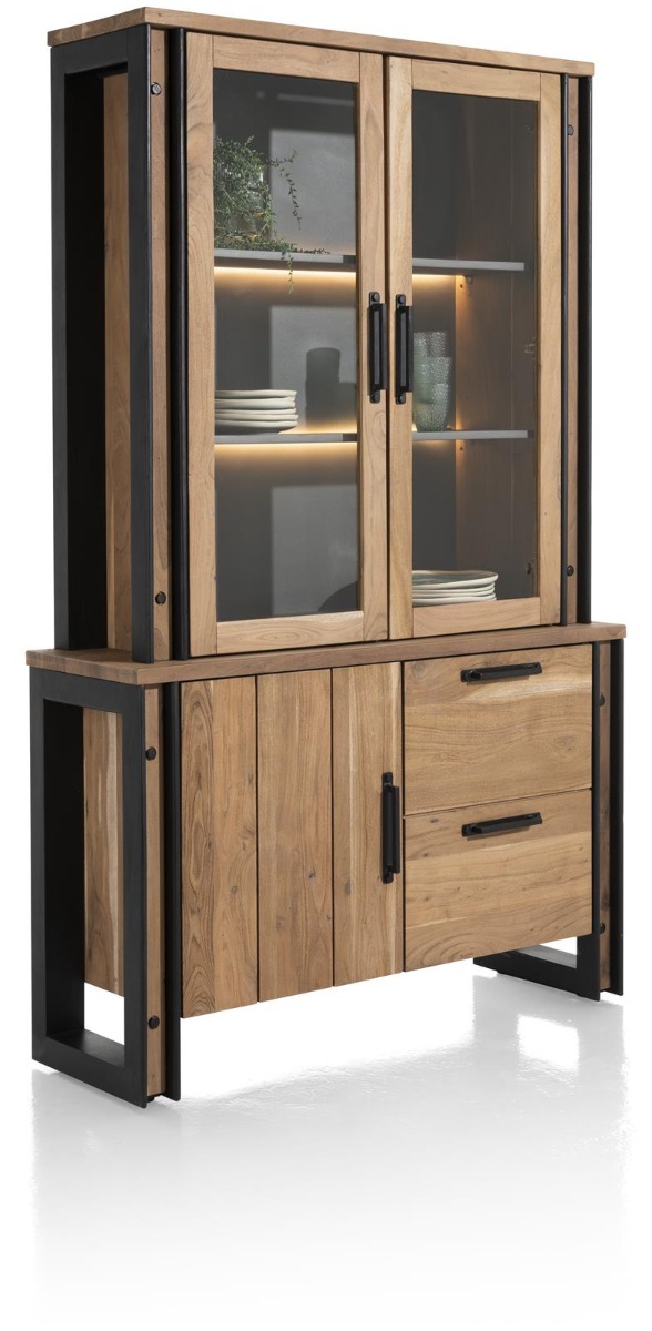 Vitrinekast Makalu Naturel Hout - Happy at Home