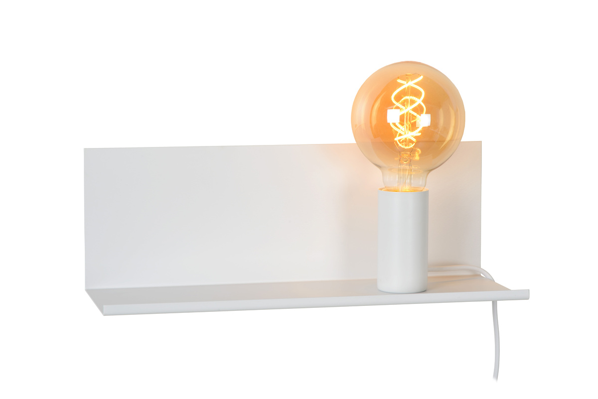 Wandlamp Sebo Wit - Metaal - Lucide