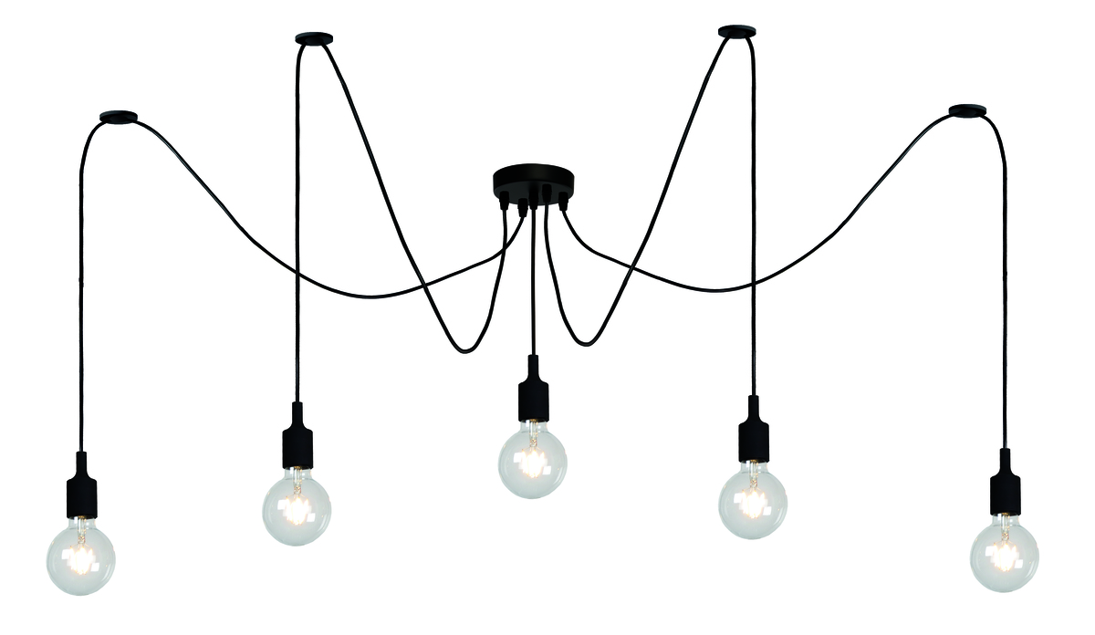 Hanglamp Fix Zwart - Metaal - Lucide