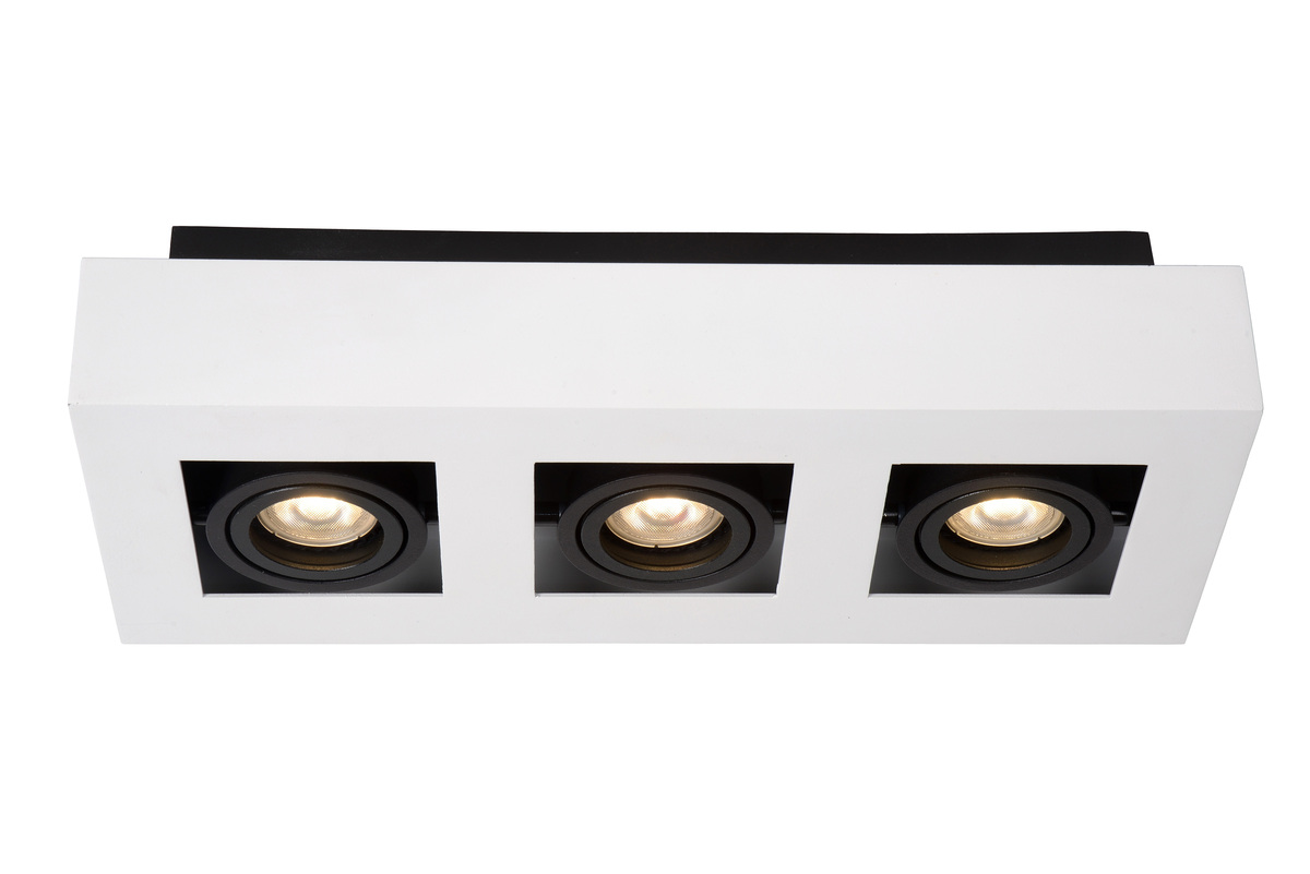 Spot Xirax Wit - Aluminium - Lucide