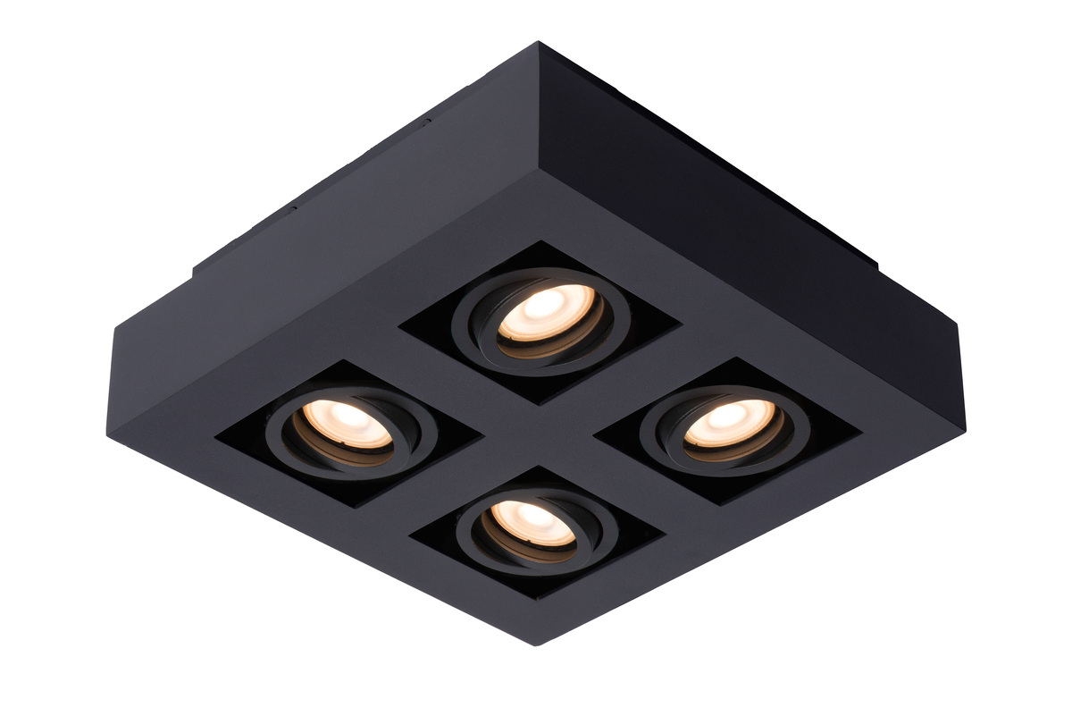 Spot Xirax Zwart - Aluminium - Lucide