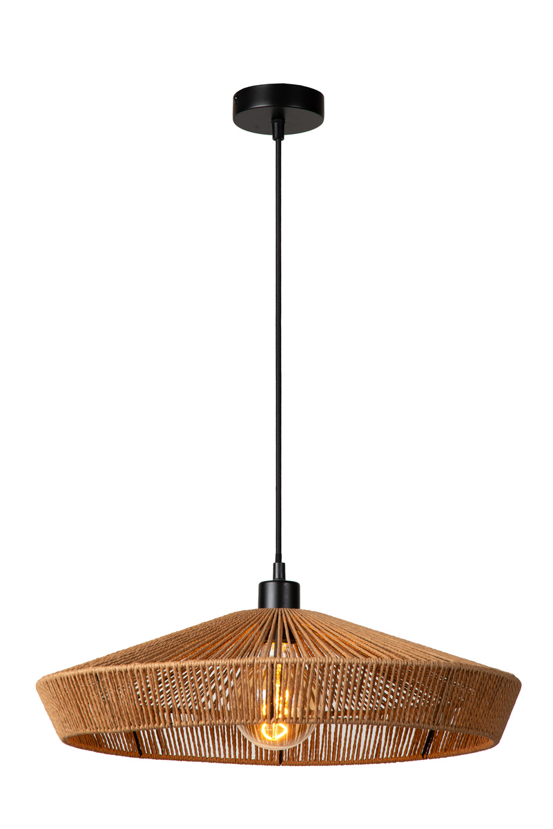 Hanglamp Yunkai Bruin  - Rotan - Lucide