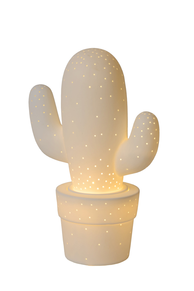 Tafellamp Cactus Wit - Aardewerk - Lucide