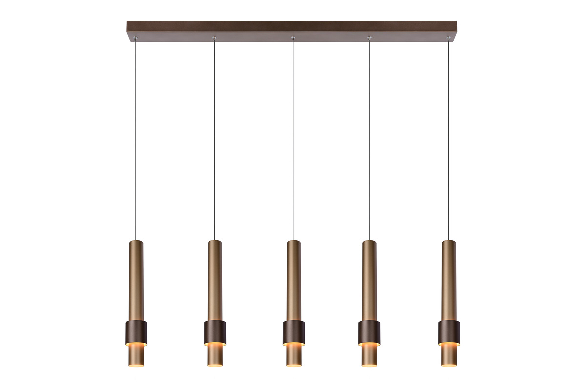 Hanglamp Margary Bruin - Metaal - Lucide