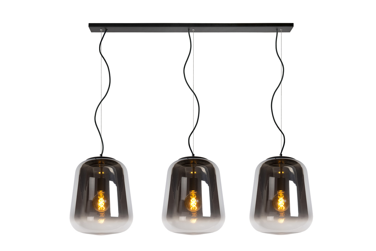 Hanglamp Glorio Zwart  - Glas - Lucide