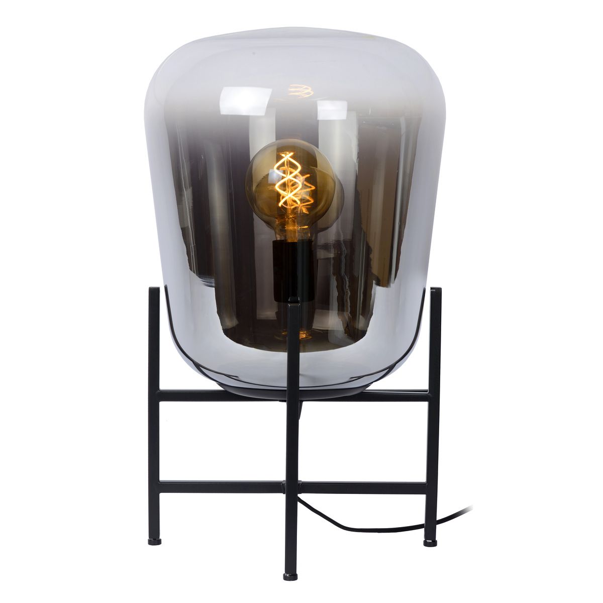 Tafellamp Zwart - Glas - Lucide
