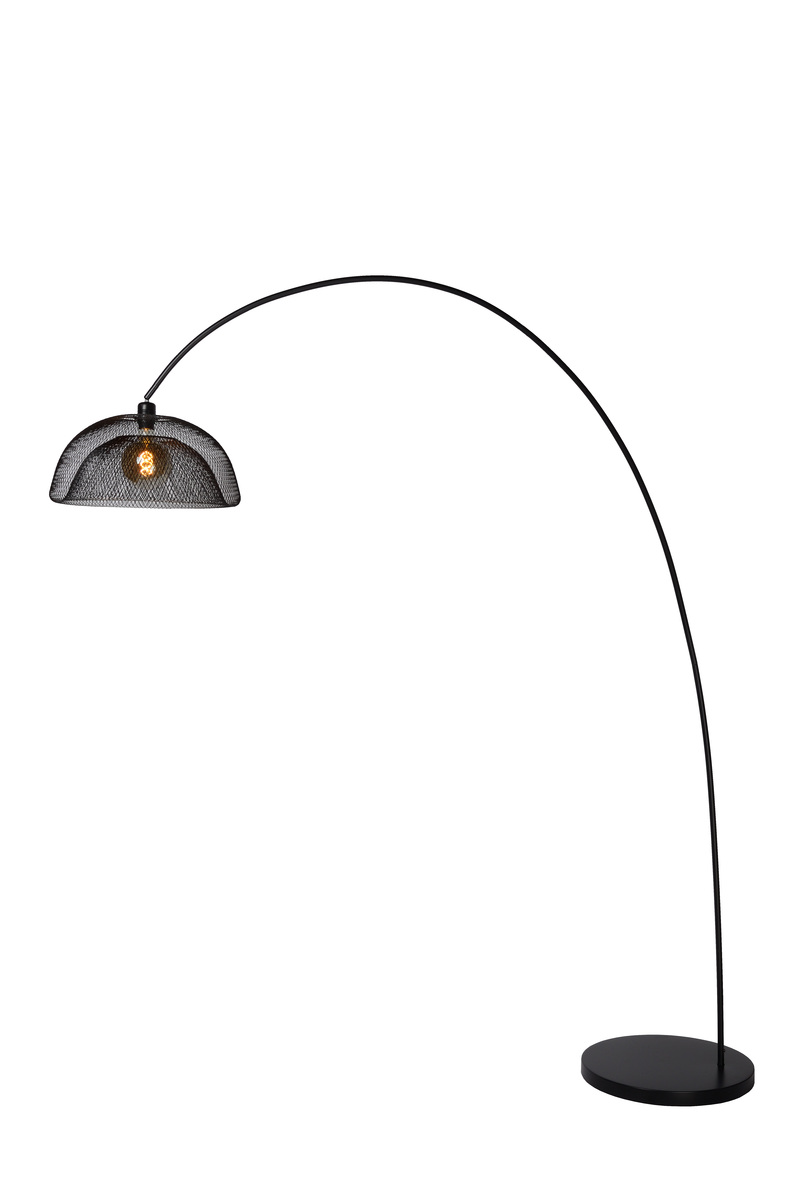 Vloerlamp Zwart - Metaal - Lucide