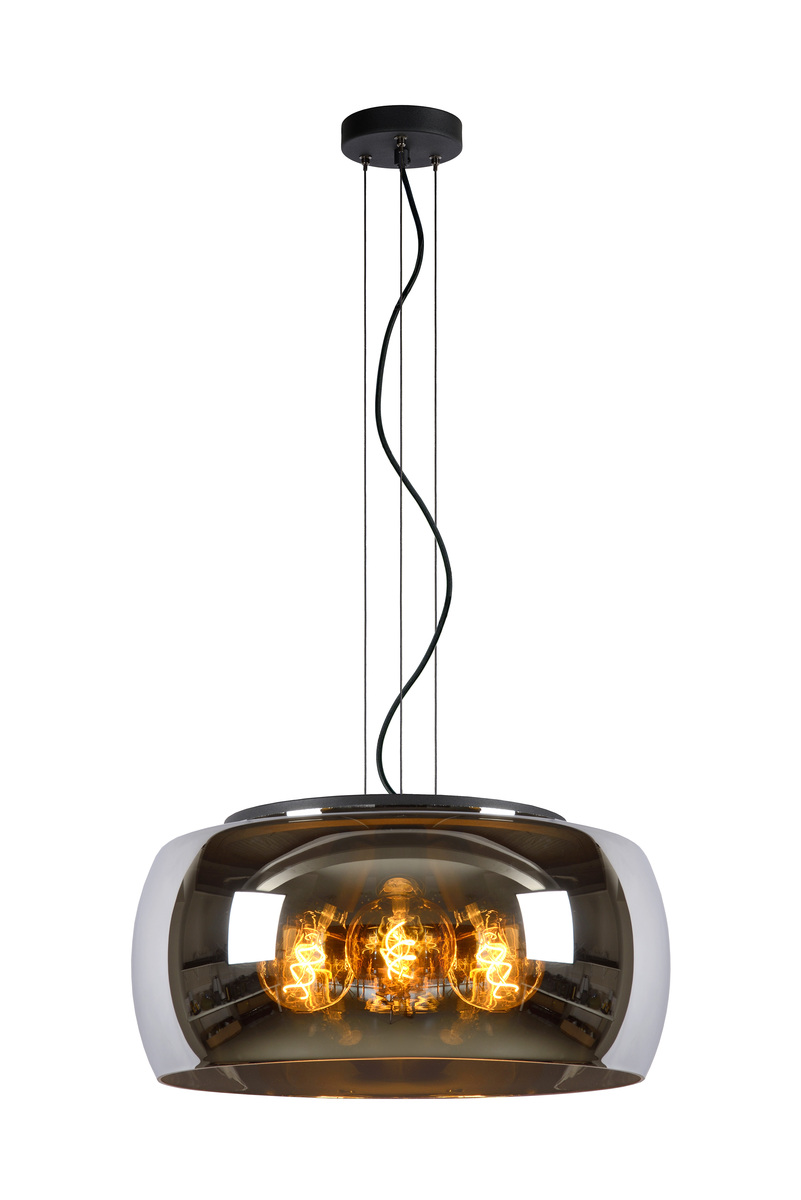Hanglamp Olivia Bruin  - Glas - Lucide