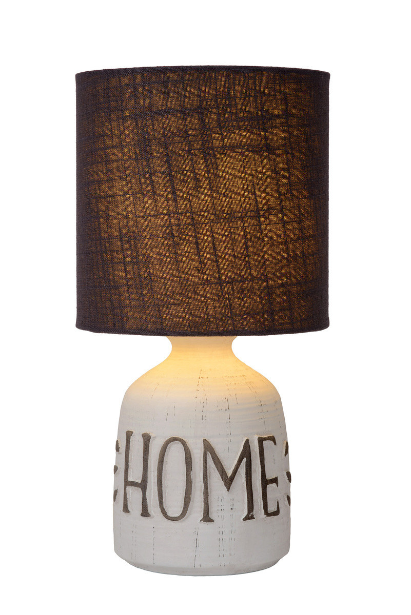 Tafellamp Cosby Bruin Taupe - Aardewerk - Lucide