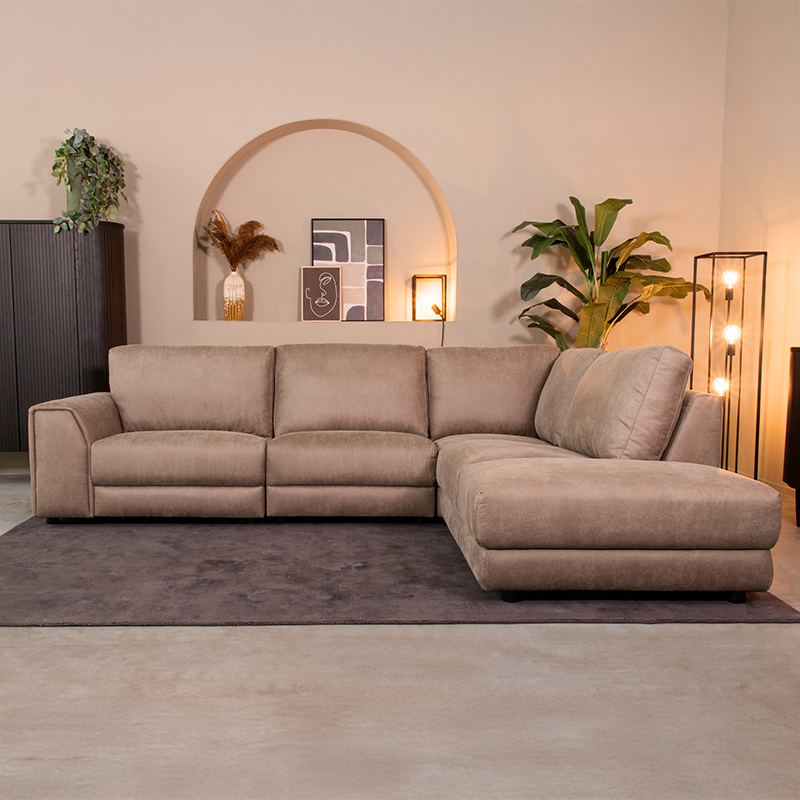 Hoekbank Tivoli - Hoekbank - Taupe - Micro Suede - Design - LABEL51