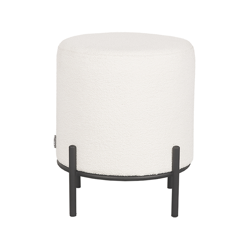 Poef Troy Wit Ivory - Boucle - LABEL51