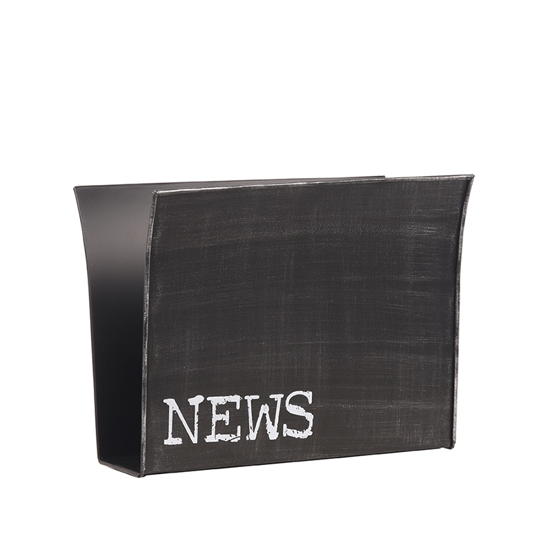 Wandplank Magazinehouder Zwart - Metaal - LABEL51