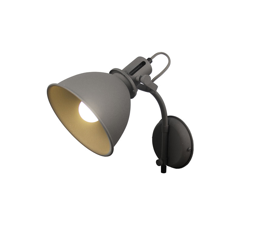 Wandlamp Spot Grijs - Metaal - LABEL51