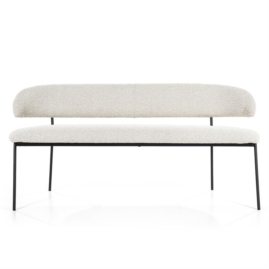 Eetkamerbank Luka - Beige - Boucle - Eleonora