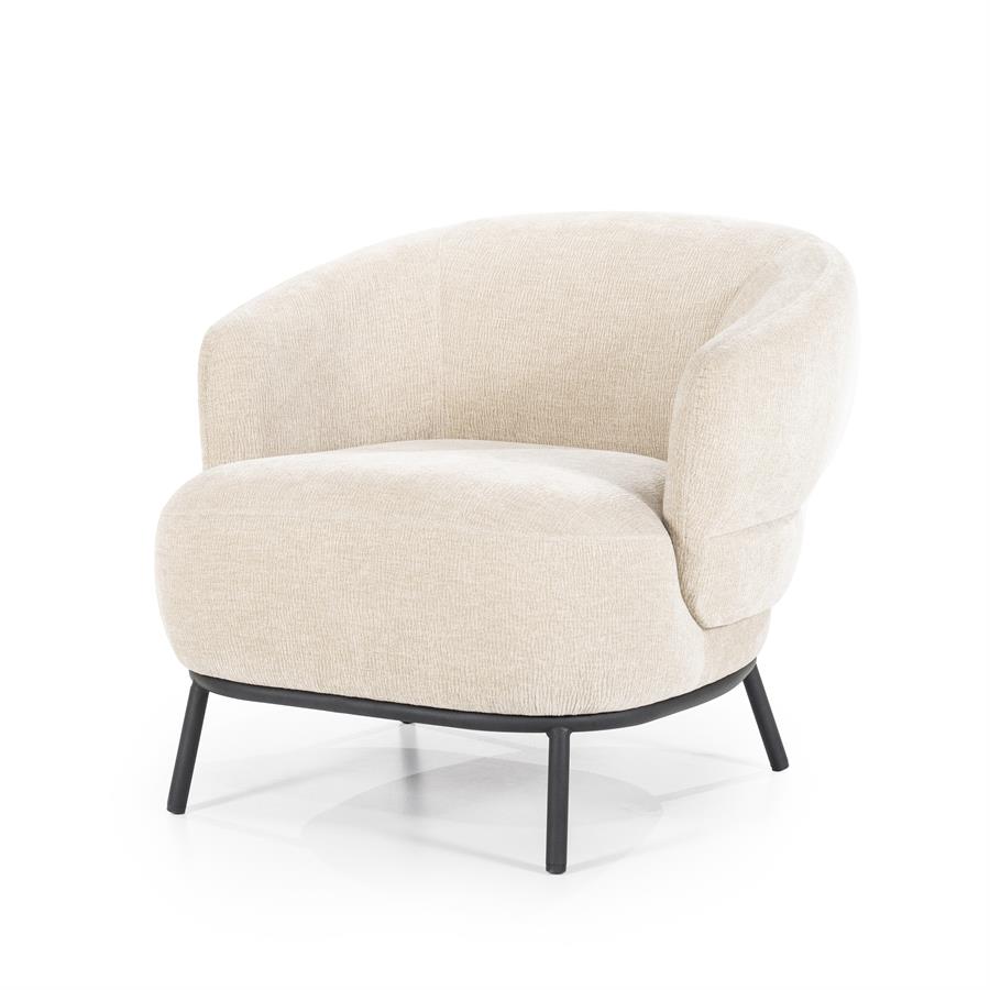 Fauteuil David - Taupe - Stof - Eleonora