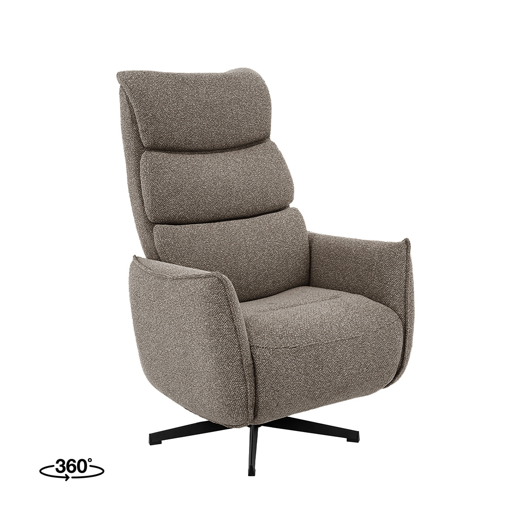 Fauteuil Goteborg - Elektrisch - Zonder armleuning - Mushroom - Boucle - LABEL51