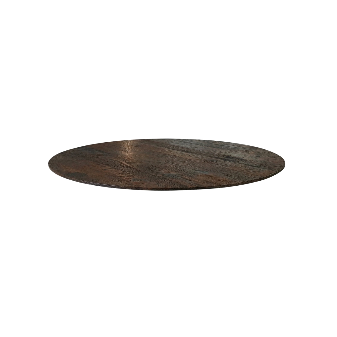 Eetkamertafel Tafelblad Rond - Espresso - Mangohout - LABEL51