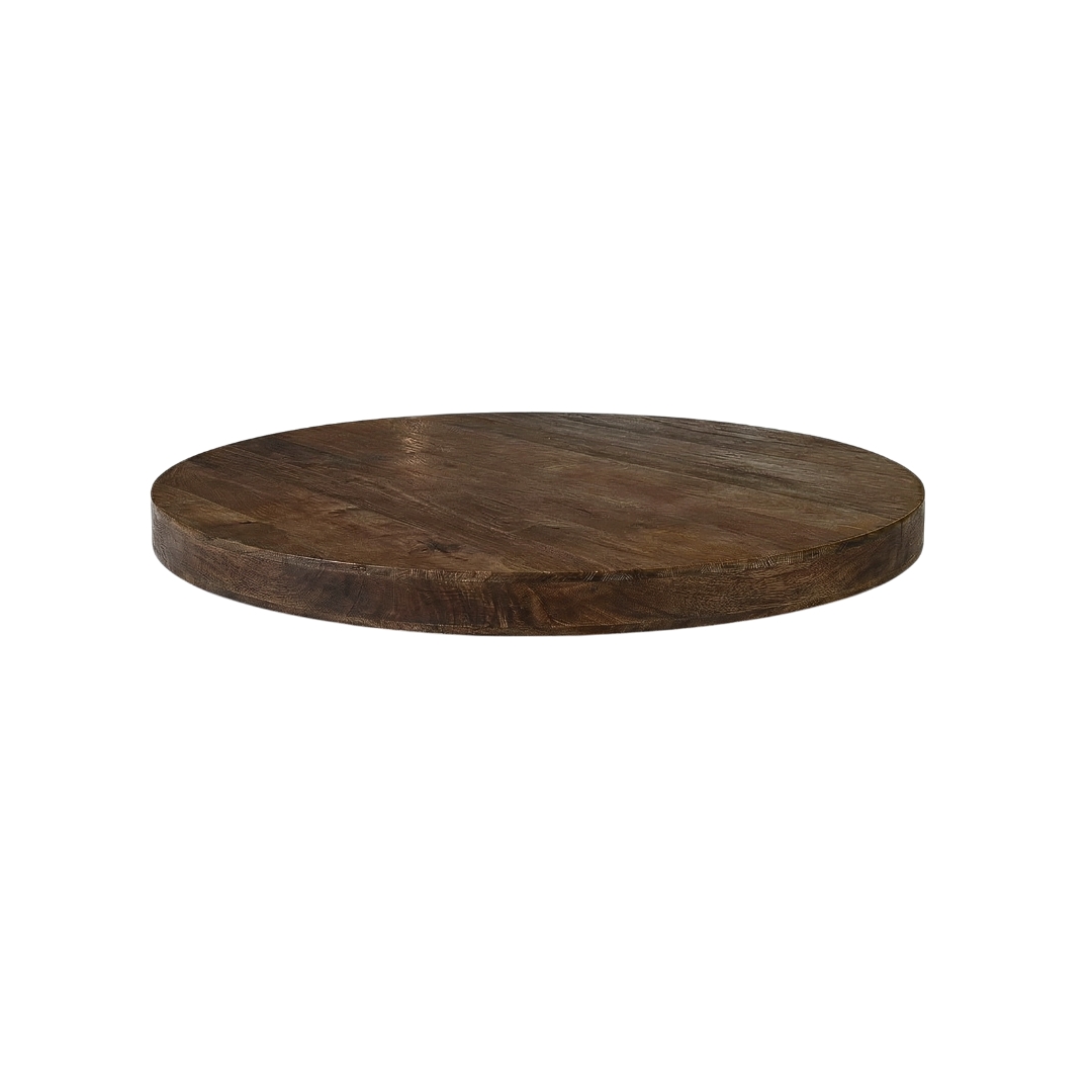 Eetkamertafel Tafelblad Rond - Espresso - - LABEL51