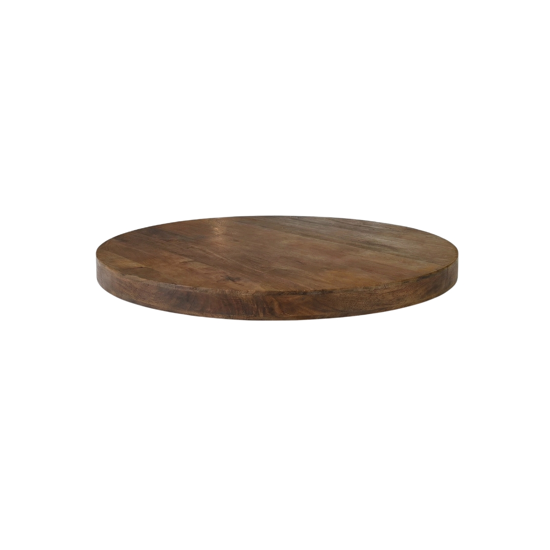 Eetkamertafel Tafelblad Rond - Nature Smooth - Mangohout - LABEL51
