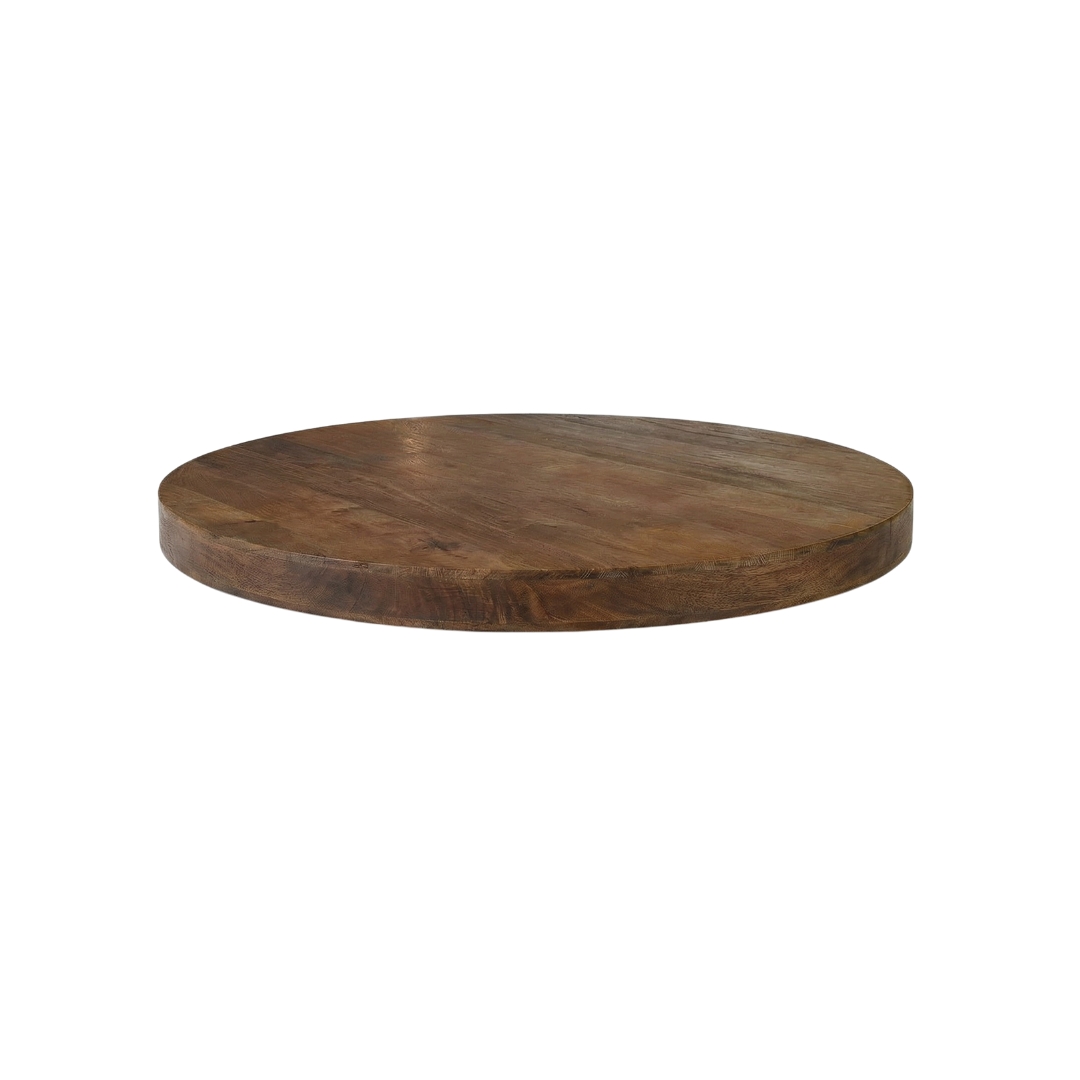 Eetkamertafel Tafelblad Rond - Nature Smooth - Mangohout - LABEL51