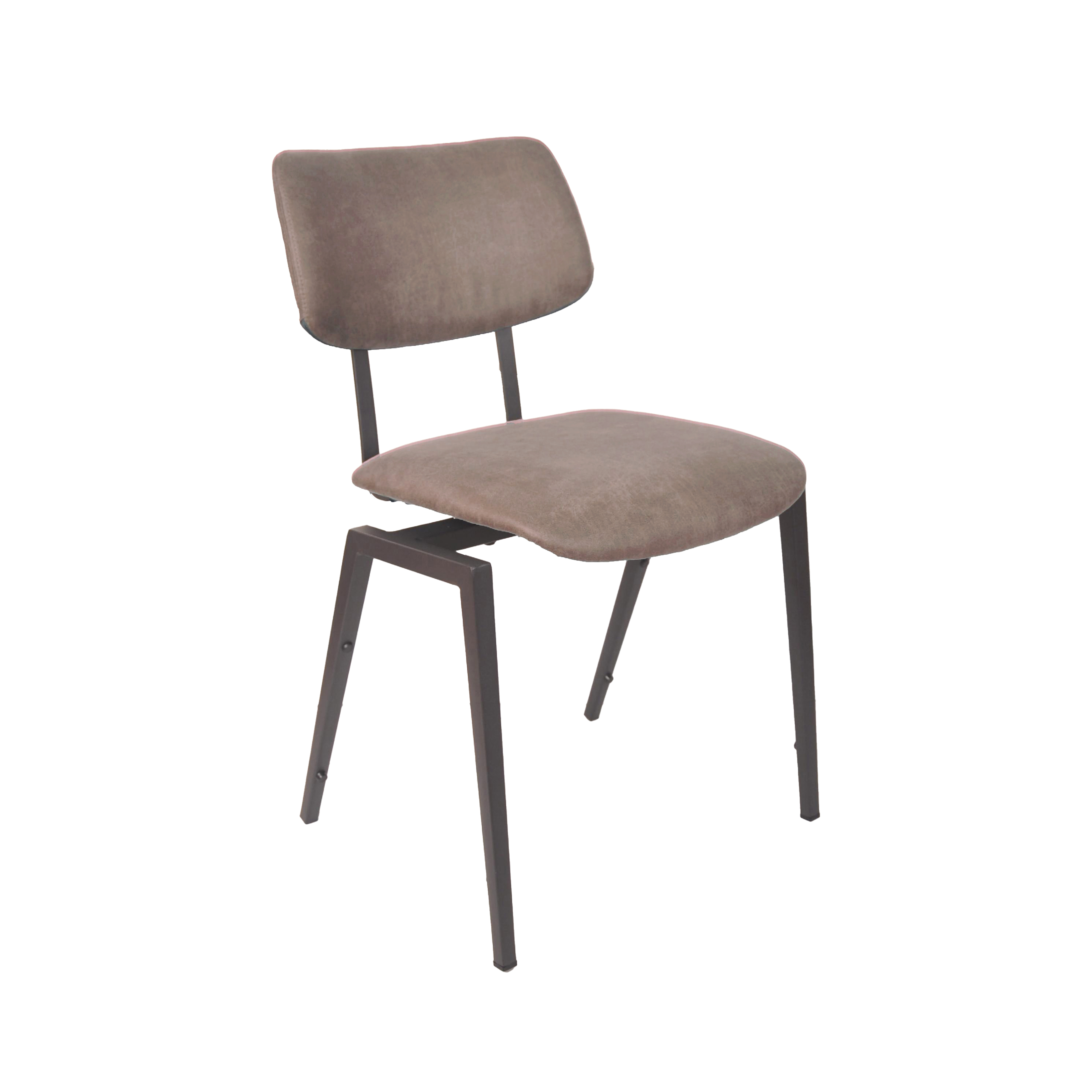 Eetkamerstoel Stapelbaar - Taupe - Micro Suede - Modern - LABEL51