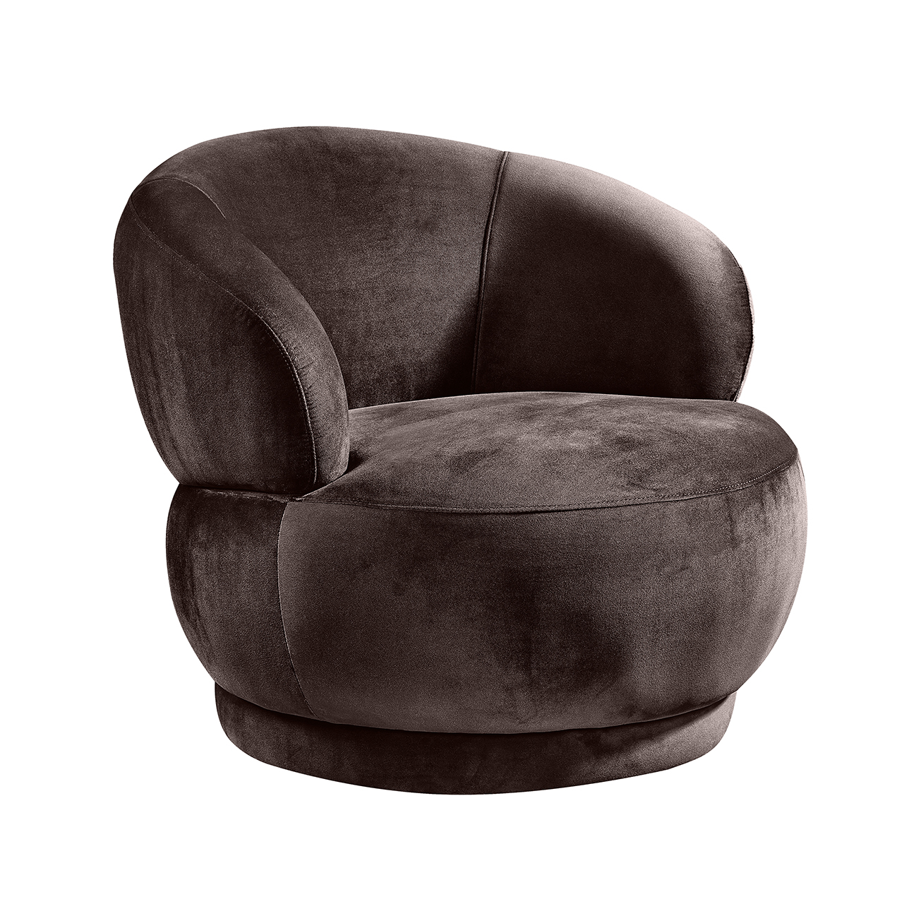 Fauteuil Lobby - Taupe - Fluweel - Landelijk - LABEL51