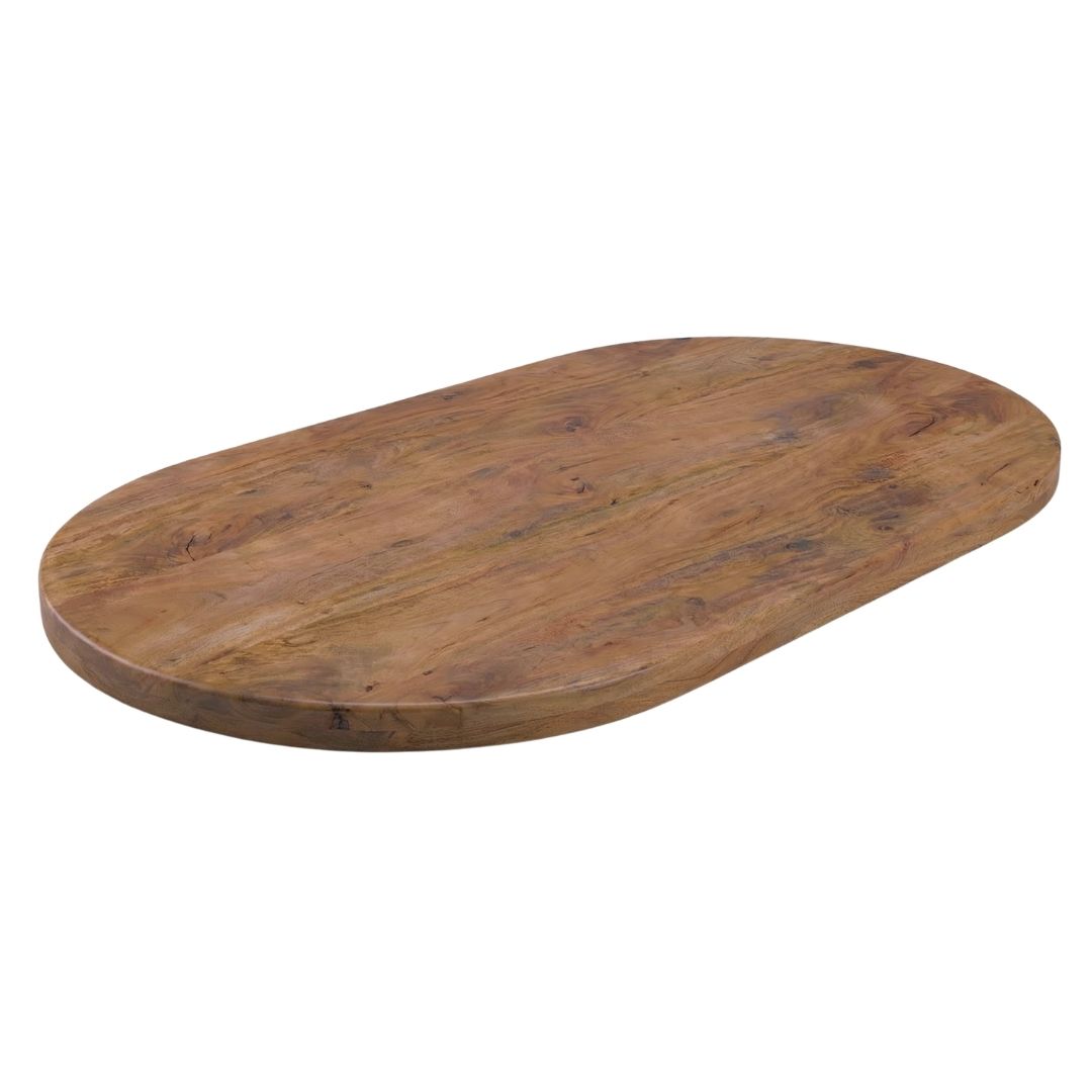 Eetkamertafel Tafelblad Halve Cirkel - Nature Smooth - - LABEL51