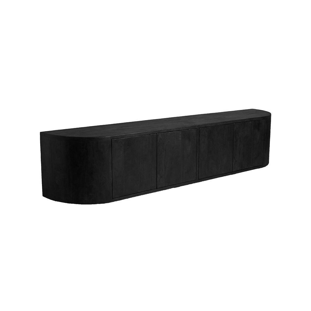 Tv-meubel Saya - Zwart - Mangohout - LABEL51