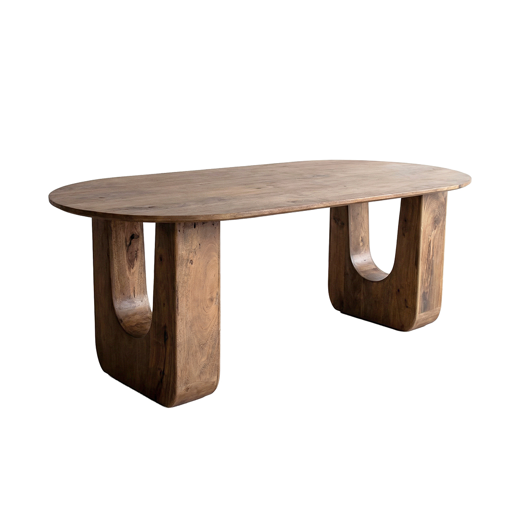 Eetkamertafel Alec - Nature Smooth - Mangohout - LABEL51