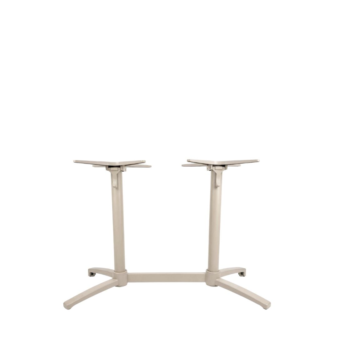 Eetkamertafel Tafelpoot Vouwbaar - Taupe - Metaal - LABEL51