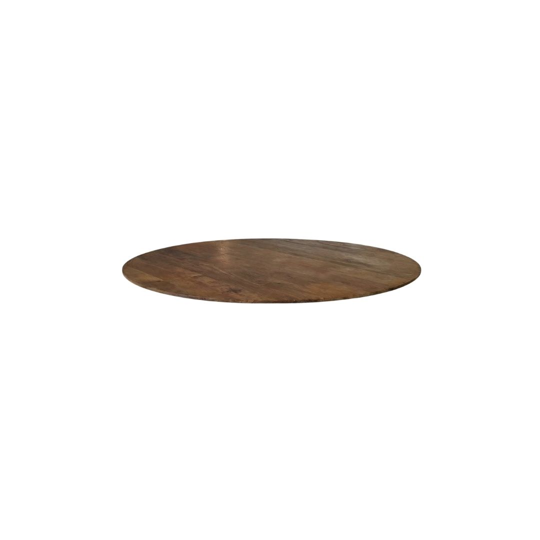 Eetkamertafel Tafelblad Rond - Espresso - Mangohout - LABEL51