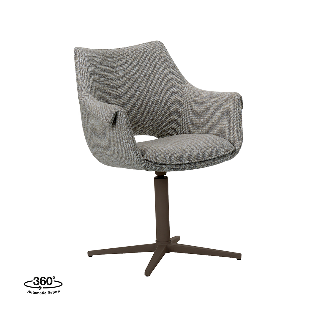 Eetkamerstoel Nozomi - Mushroom - Royal Boucle - LABEL51