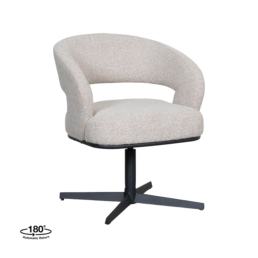 Eetkamerstoel Monaco - Naturel - Royal Boucle - LABEL51