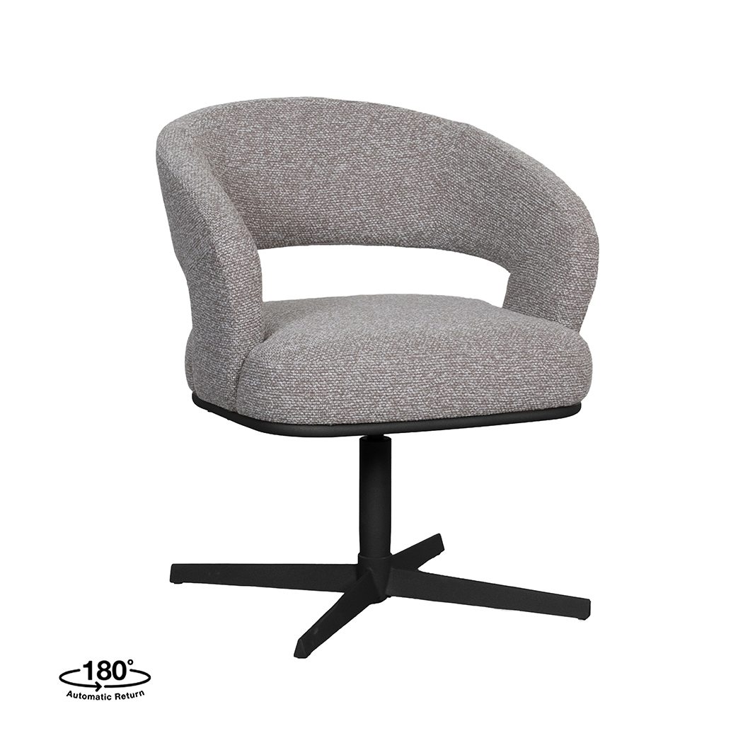 Eetkamerstoel Monaco - Mushroom - Royal Boucle - LABEL51