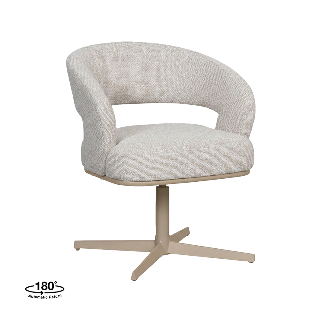 Eetkamerstoel Monaco - Naturel - Royal Boucle - LABEL51