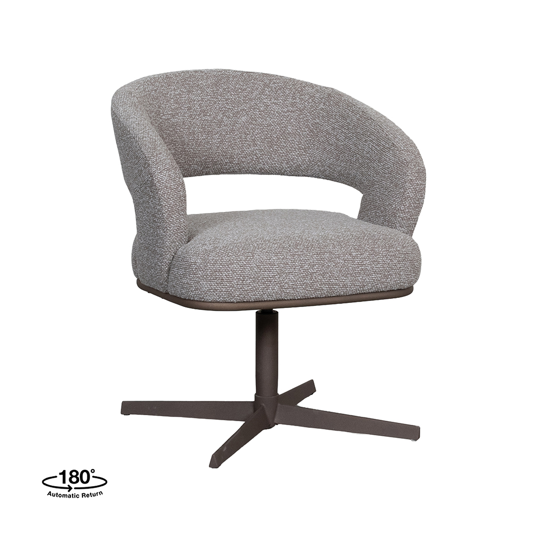 Eetkamerstoel Monaco - Mushroom - Royal Boucle - LABEL51