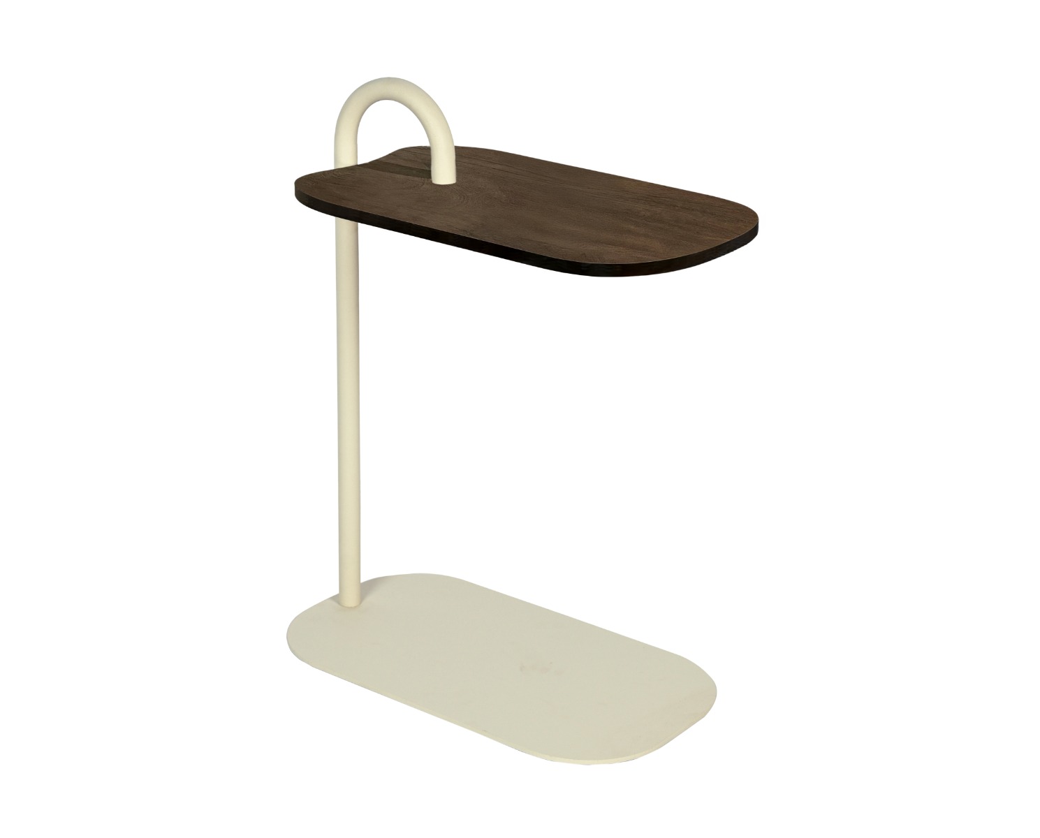 Bijzettafel Amy - Creme - Mangohout, Gecoat staal - Brix