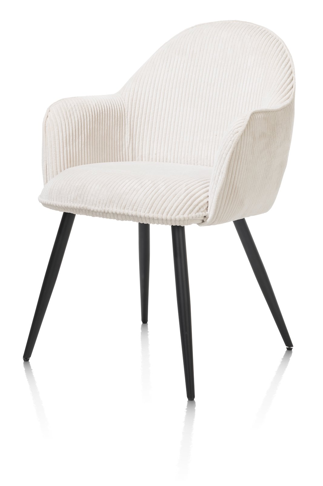 Eetkamerstoel Arielle - Zonder armleuning - Creme - - Happy at Home
