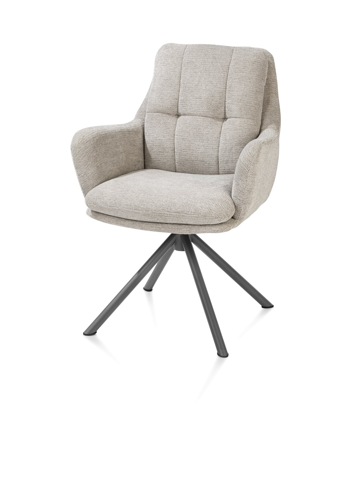 Eetkamerstoel Madelaine - Zonder armleuning - Beige - - Happy at Home